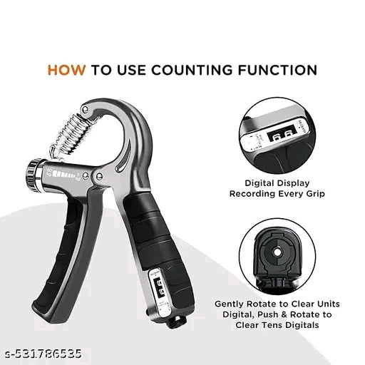 * Counter Hand Grip Strengthener for Men & Women
* Adjustable Resistance Hand Exerciser with Counter
* Grip Strength Trainer with Built-in Counter
* Forearm and Grip Workout Tool