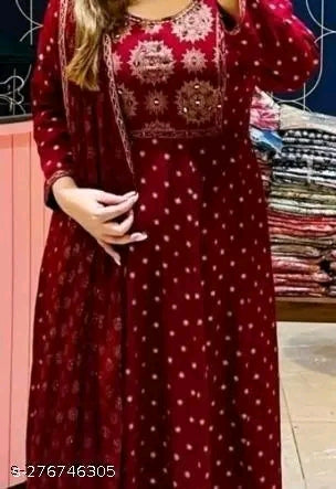 Anarkali Dupatta Set" Women's Printed "Anarkali Kurti" & Pant Dupatta Set
Name: Anarkali Dupatta Set" Women's Printed "Anarkali Kurti" & Pant Dupatta Set
Fabric: Rayon
Sleeve Length: Three-Quarter Sleeves
Pattern: Printed
Combo of: Single
Sizes:
S (Bust