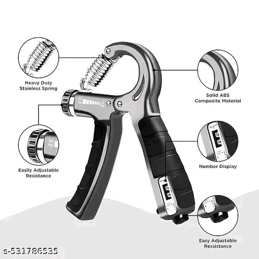 * Counter Hand Grip Strengthener for Men & Women
* Adjustable Resistance Hand Exerciser with Counter
* Grip Strength Trainer with Built-in Counter
* Forearm and Grip Workout Tool