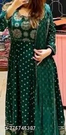 Anarkali Dupatta Set" Women's Printed "Anarkali Kurti" & Pant Dupatta Set 
Name: Anarkali Dupatta Set" Women's Printed "Anarkali Kurti" & Pant Dupatta Set 
Fabric: Rayon
Sleeve Length: Three-Quarter Sleeves
Pattern: Printed
Combo of: Single
Sizes:
S (Bust