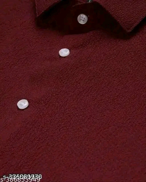 Imported Popcorn Stylish Shirts For Mens And Female
Name: Imported Popcorn Stylish Shirts For Mens And Female
Fabric: Popcorn
Sleeve Length: Short Sleeves
Pattern: Self-Design
Net Quantity (N): 1
Sizes:
XXS (Chest Size: 34 in, Length Size: 26 in) 
S (Ches