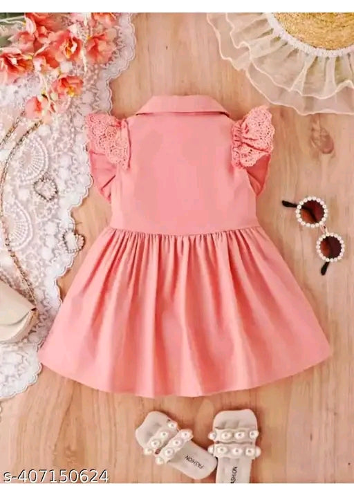 Catalog Name:*Tinkle Trendy Girls Frocks & Dresses*
Fabric: Rayon
Sleeve Length: Sleeveless
Pattern: Solid
Net Quantity (N): Single
Sizes: 
0-3 Months (Bust Size: 12.5 in, Length Size: 20 in)
0-6 Months (Bust Size: 12.5 in, Length Size: 20 in)
3-6 Months